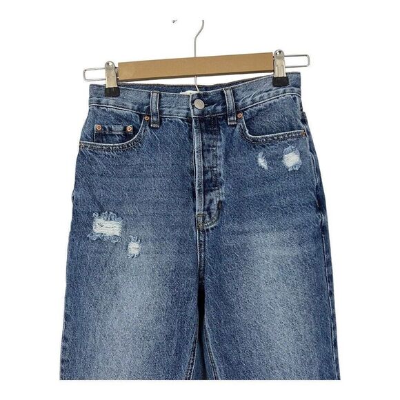 Pacsun Womens Size 25 High Rise Bootcut Distressed Raw Hem Jeans - Picture 2 of 5